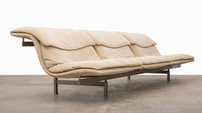  Saporiti Wave Sofa Set by Giovanni Offredi for Saporiti Italia 1970s