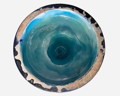  Sarreguemines Large vase on pedestal Sarreguemines France second half of the 19th century