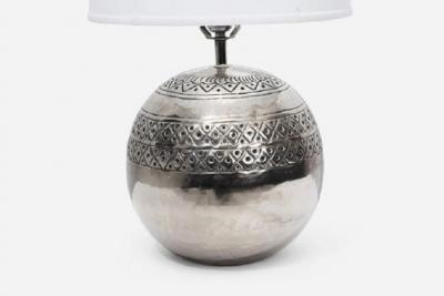  Sarreid Ltd Polished Nickel Lamp by Sarreid Ltd 