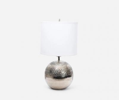  Sarreid Ltd Polished Nickel Lamp by Sarreid Ltd 