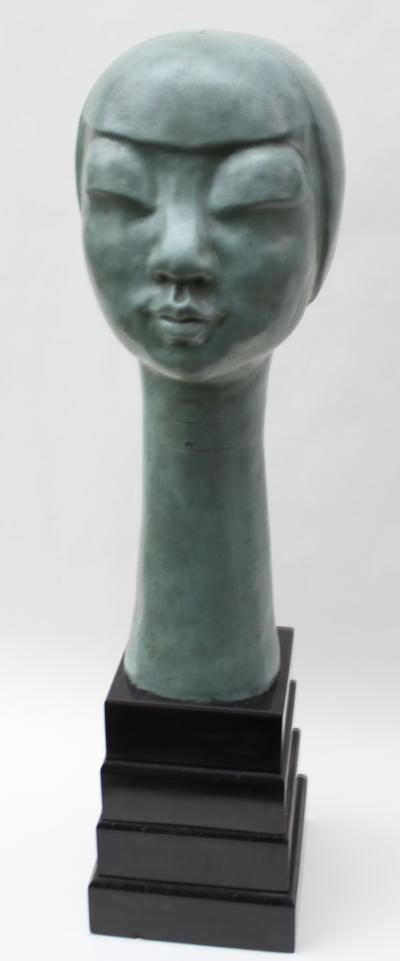  Sava Botzaris Bronze Sculpture of Anna May Wong by Sava Botzaris