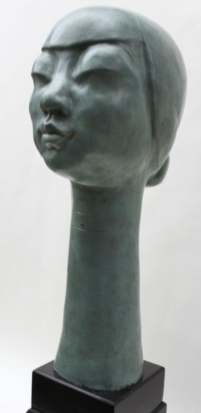  Sava Botzaris Bronze Sculpture of Anna May Wong by Sava Botzaris