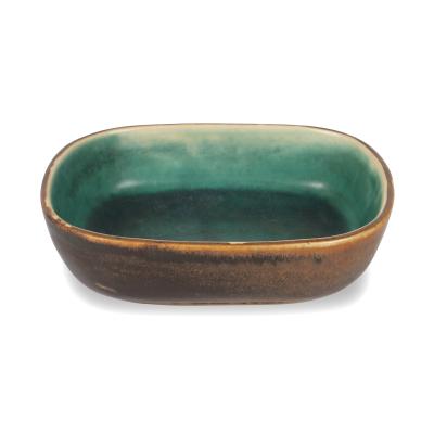 Saxbo Bowl in Brown and Teal by Eva Staehr Nielsen for Saxbo