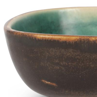  Saxbo Bowl in Brown and Teal by Eva Staehr Nielsen for Saxbo