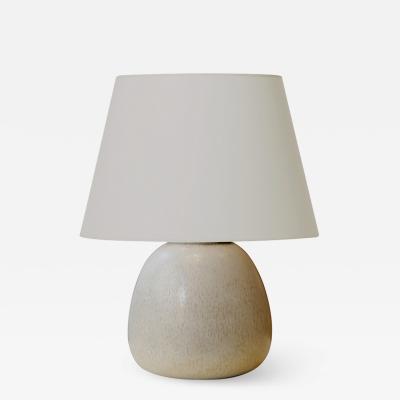  Saxbo Petite table lamp with vanilla harefur glaze by Saxbo