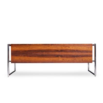 Scandiline Scandiline Mid Century Rosewood and Chrome Executive Desk