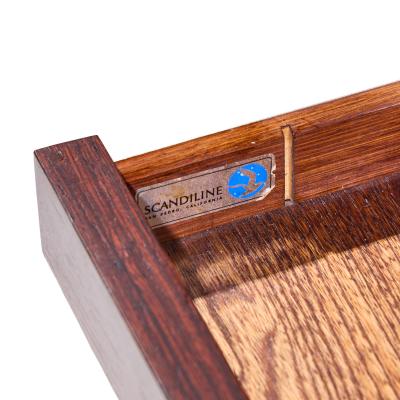  Scandiline Scandiline Mid Century Rosewood and Chrome Executive Desk