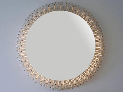 Sch ninger Decorative Mid Century Modern Backlit Wall Mirror by Scho ninger Germany 1960s