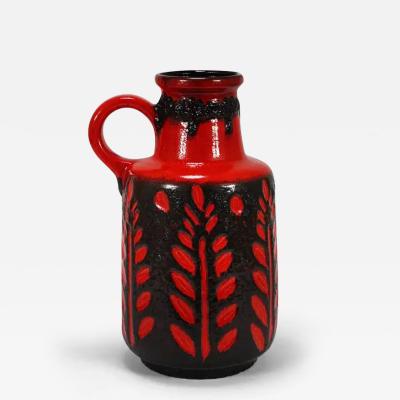  Scheurich Keramik Tall Fat Lava Art Pottery Floor Vase by Scheurich Western Germany 1970s