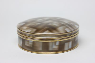  Schierholz Sohn Bauhaus Spritzdekor Covered Porcelain Box by Schierholz Sohn 1925 Germany