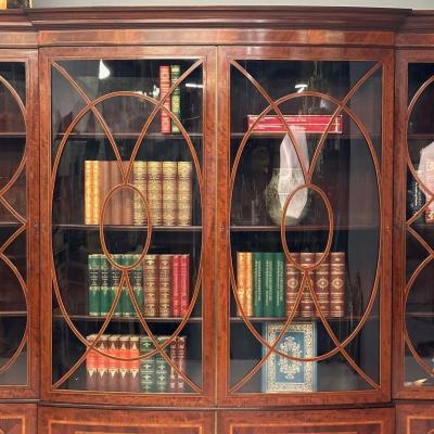 Schmieg Kotzian Schmieg Kotzian Georgian Breakfront or Bookcase Mahogany Satinwood 1920s