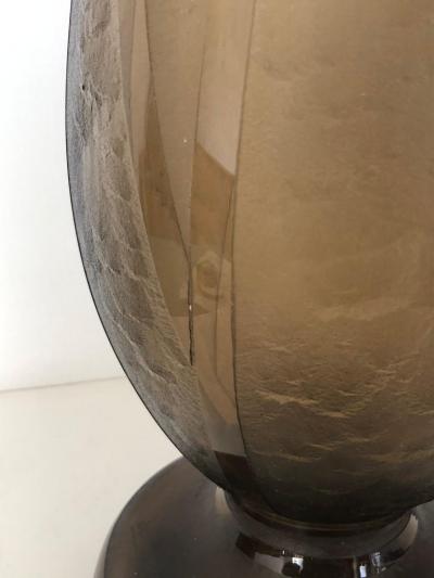  Schneider Glass Art Deco Massive Tall Schneider Wheel Cut Engraved Acid Etched Vase