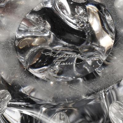  Schneider Pair of Mid Century Crystal Brass Tree Form Candelabras Signed Schneider