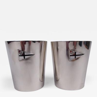  Schofield Co Pair of Baltimore Tumblers with Gibson Island Yacht Squadron Burgee