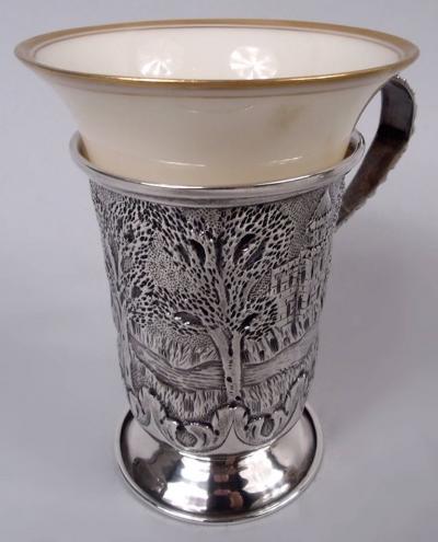 Schofield Co Schofield Baltimore Architectural Demitasse Holders with Lenox Cups