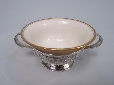  Schofield Co Set of 12 Schofield Baltimore Holders with Lenox Bouillon Inserts