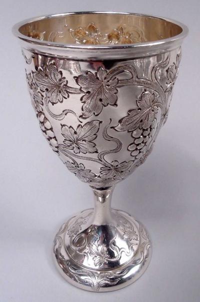  Schofield Co Set of 12 Schofield Baltimore Sterling Silver Grapevine Goblets