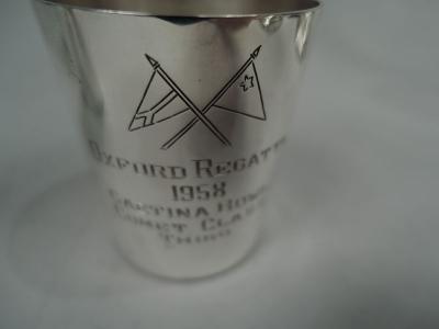  Schofield Co Set of 3 Maryland Midcentury Yacht Club Shot Glasses