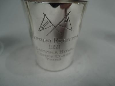  Schofield Co Set of 3 Maryland Midcentury Yacht Club Shot Glasses