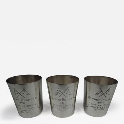  Schofield Co Set of 3 Maryland Midcentury Yacht Club Shot Glasses