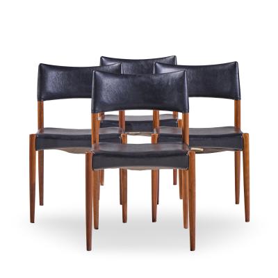  Schou Andersen M belfabrik Villy Schou Andersen Mid Century Danish Teak Dining Chairs Set of 4