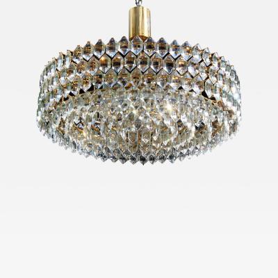  Schr der Leuchten Grand Gilt Schr der Co Drum 8 Tier Lead Crystal Chandelier Germany 1970s