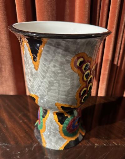  Schramberger Majolikafabrik Eva Zeisel Gobelin Vase by Schramberg 1930