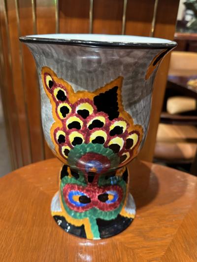  Schramberger Majolikafabrik Eva Zeisel Gobelin Vase by Schramberg 1930