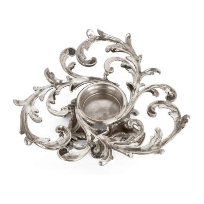 Schwarz Steiner Large antique Austrian silver and glass garniture by Schwarz Steiner