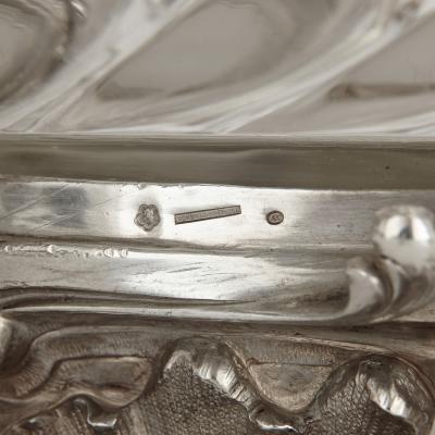 Schwarz Steiner Large antique Austrian silver and glass garniture by Schwarz Steiner