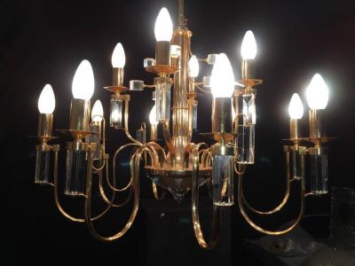  Sciolari Lighting Fine Crystal Sciolari Chandelier 1970s