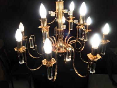  Sciolari Lighting Fine Crystal Sciolari Chandelier 1970s
