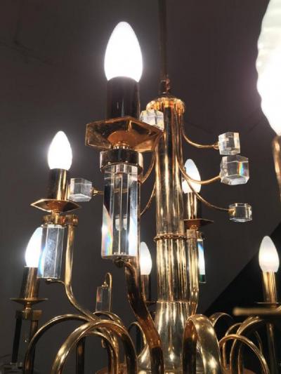  Sciolari Lighting Fine Crystal Sciolari Chandelier 1970s