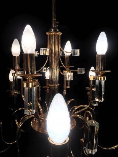  Sciolari Lighting Fine Crystal Sciolari Chandelier 1970s