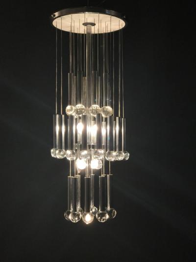  Sciolari Lighting Italian Midcentury Chandelier by Gaetano Sciolari 1970s