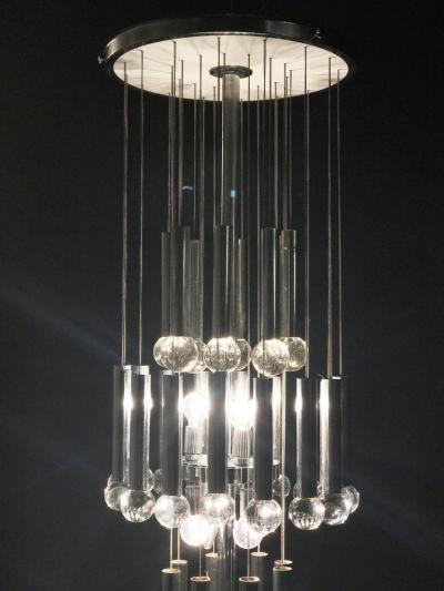  Sciolari Lighting Italian Midcentury Chandelier by Gaetano Sciolari 1970s