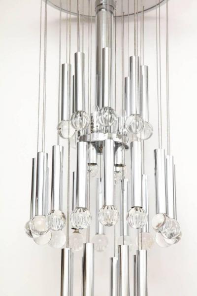  Sciolari Lighting Italian Midcentury Chandelier by Gaetano Sciolari 1970s