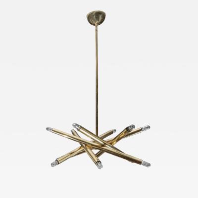  Sciolari Lighting Twelve Lights Brass Sciolari Chandelier