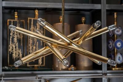  Sciolari Lighting Twelve Lights Brass Sciolari Chandelier