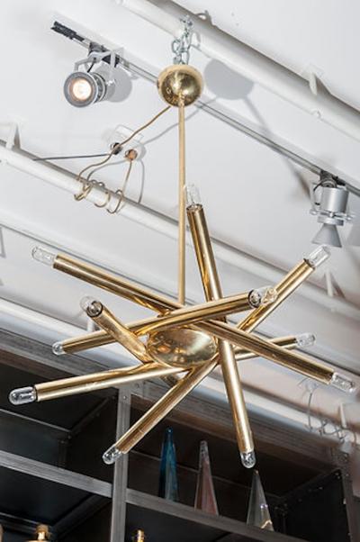  Sciolari Lighting Twelve Lights Brass Sciolari Chandelier