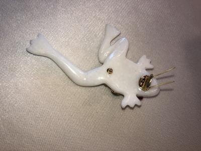  Seaman Schepps Large Seaman Schepps Gems set 18k Frog Brooch