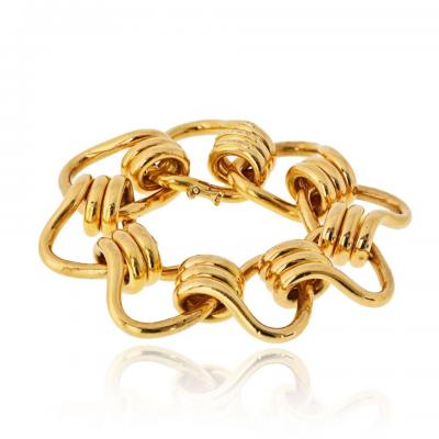  Seaman Schepps Seaman Schepps 22K Yellow Gold Mousetrap 8 Inches Bracelet