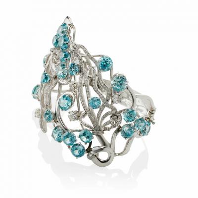  Seaman Schepps Seaman Schepps Blue Zircon and Diamond Bracelet