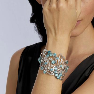  Seaman Schepps Seaman Schepps Blue Zircon and Diamond Bracelet