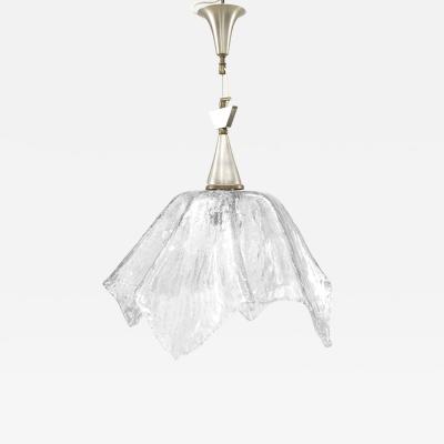  Seguso Italian Murano Textured Glass Handkerchief Form Hanging Lantern