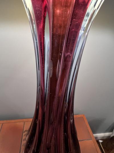  Seguso MID CENTURY PAIR OF AMETHYST MURANO LAMPS BY SEGUSO