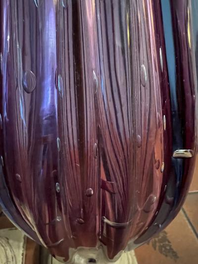  Seguso MID CENTURY PAIR OF AMETHYST MURANO LAMPS BY SEGUSO