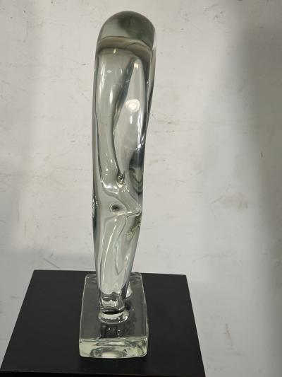  Seguso MODERNIST CLEAR MURANO GLASS SCULPTURE BY SEGUSO