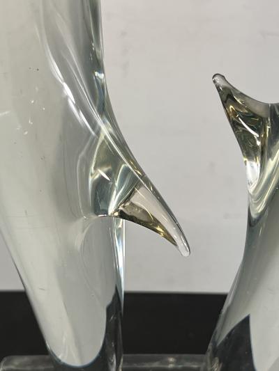  Seguso MODERNIST CLEAR MURANO GLASS SCULPTURE BY SEGUSO