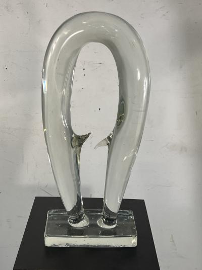  Seguso MODERNIST CLEAR MURANO GLASS SCULPTURE BY SEGUSO